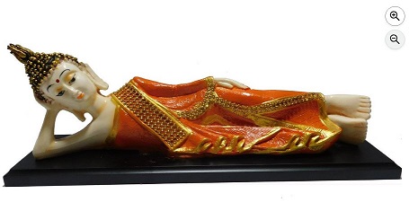 Gautam Buddha Idol Showpiece White Marble Finish